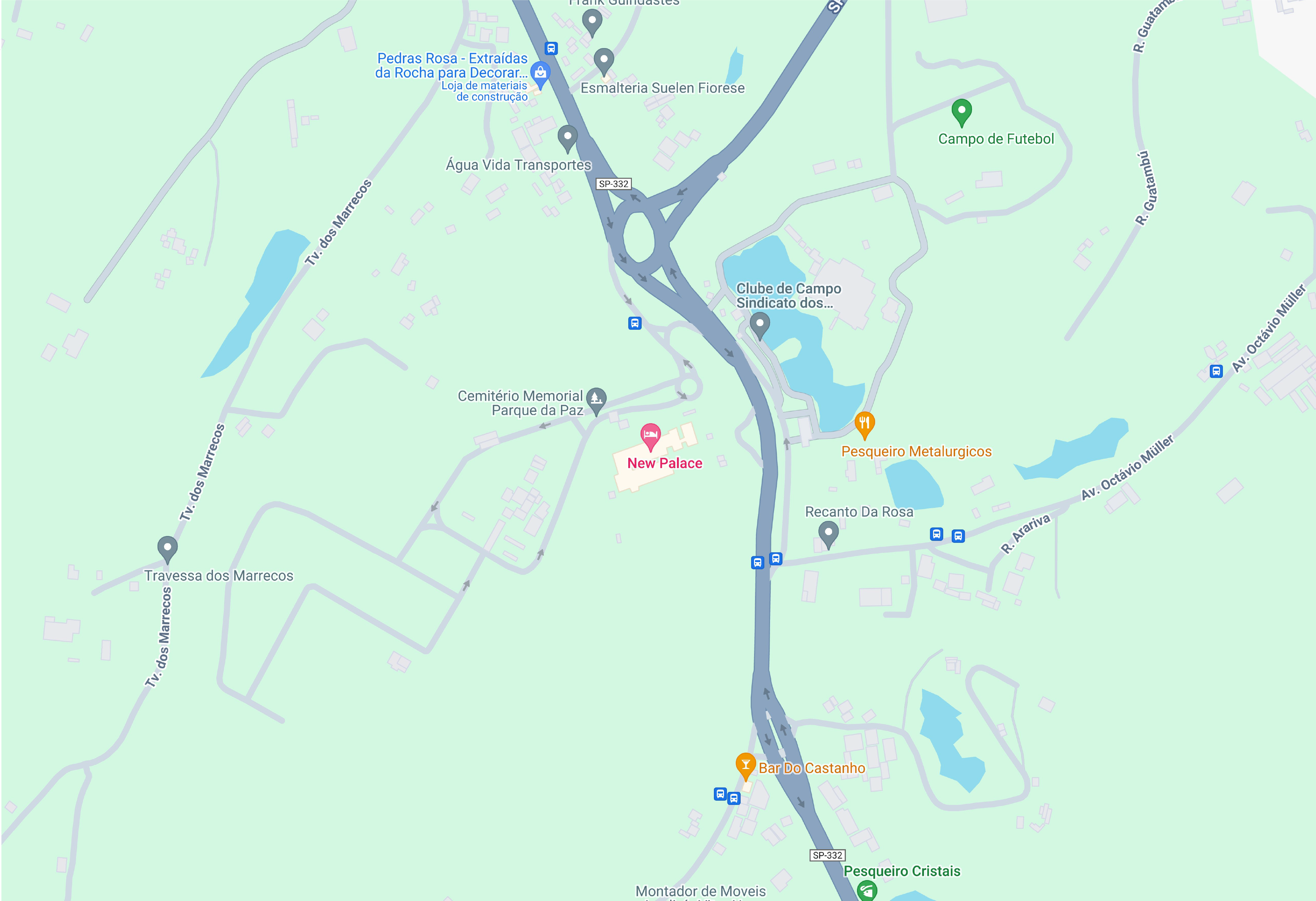 mapa de localização do motel